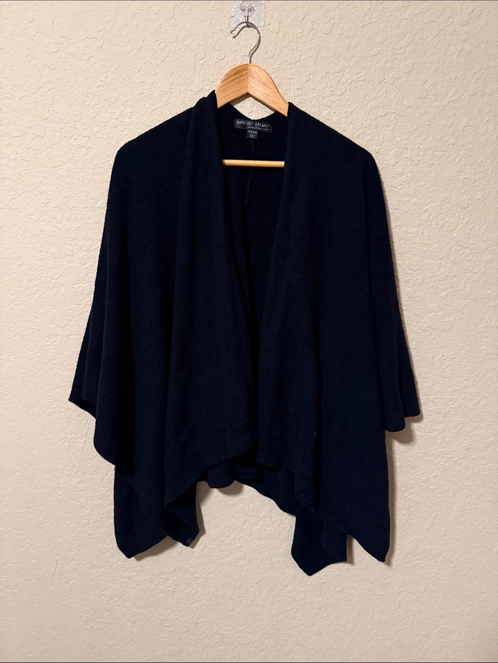Barefoot Dreams Black Open-Front Cozy Poncho